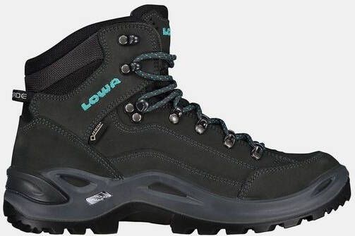 Lowa Renegade Mid GTX Narrow Wandelschoenen Dames Middengrijs/Turkoois