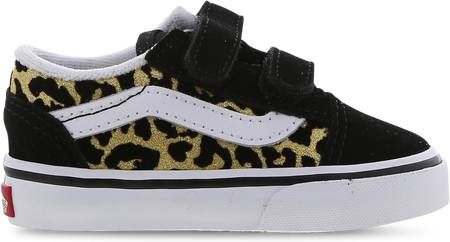 Vans Sneakers TD Old Skool V Flocked Leopard Zwart