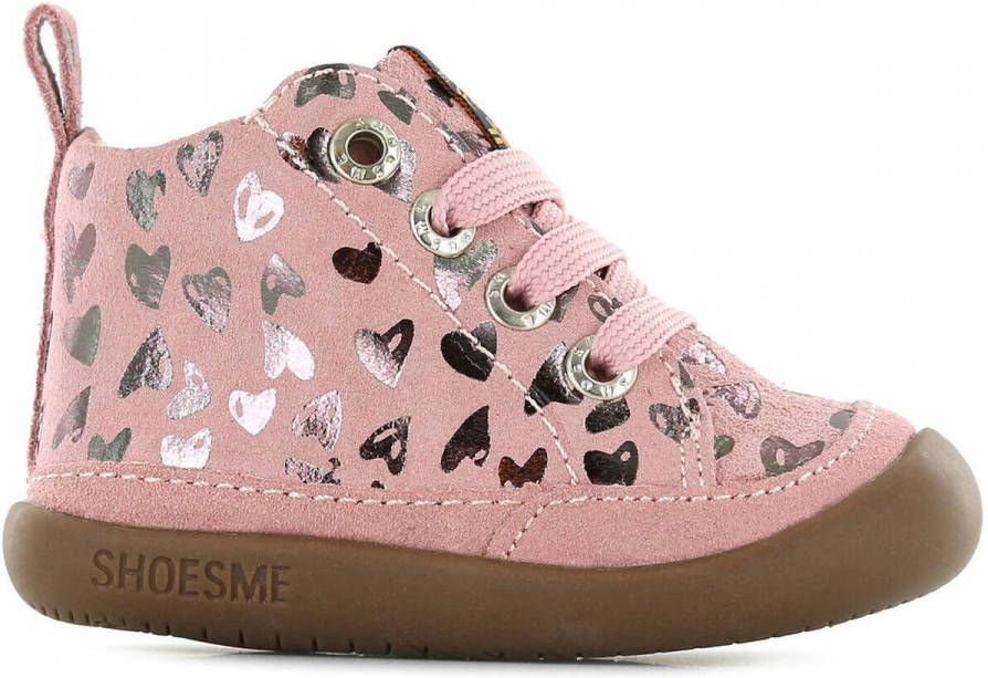 Shoesme Extreme Flex BF20W005 B leren babyschoenen roze/zilver