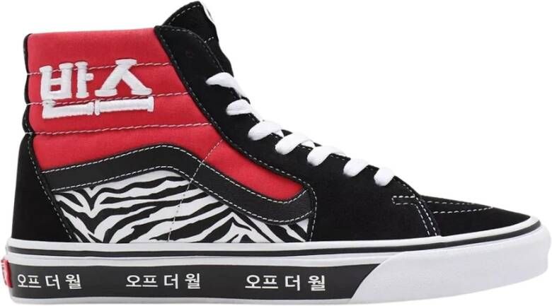 Vans SK8 Hi Koreaanse typografie sneakers , Zwart, Dames