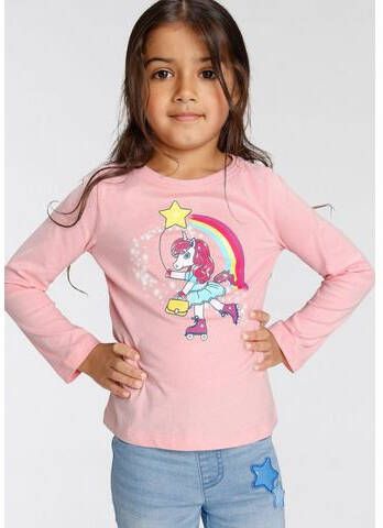 KIDSWORLD Shirt met lange mouwen Eenhoorn op skateschoenen