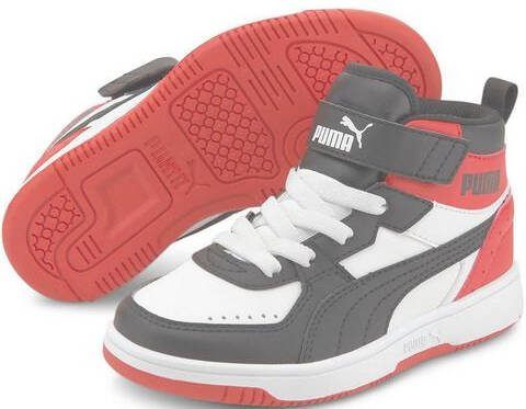 Puma Rebound Joy Veterboot Jongens Zwart/Wit/Rood