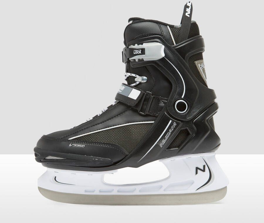NIJDAM semi softboot ijshockey schaatsen zwart heren