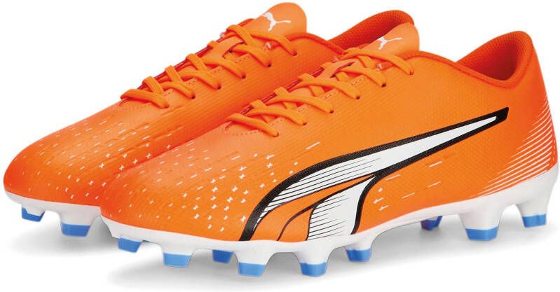 PUMA Ultra Play Gras/Kunstgras Voetbalschoenen(MG)Oranje Wit Blauw