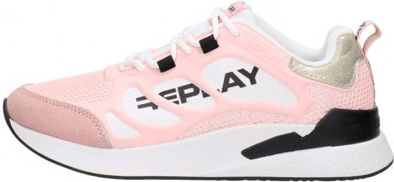 REPLAY Maze Jr. sneakers lichtroze/wit