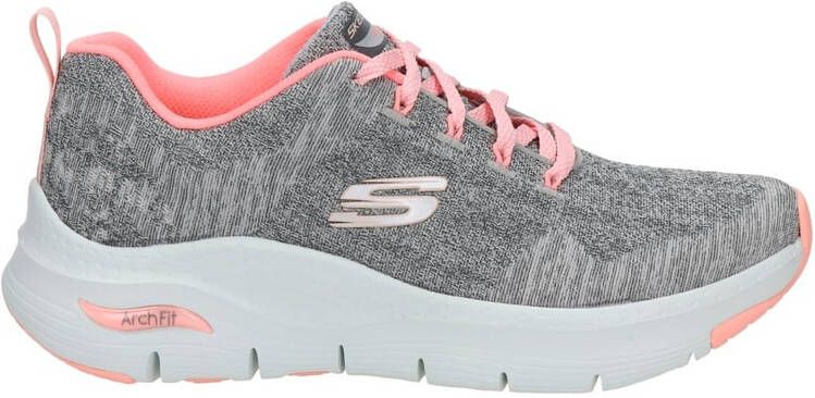 Skechers Arch Fit sneakers lichtgrijs/roze