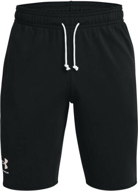 Under Armour Rival Terry Basketball Short Heren Korte Broeken Black 80% Katoen, 20% Polyester