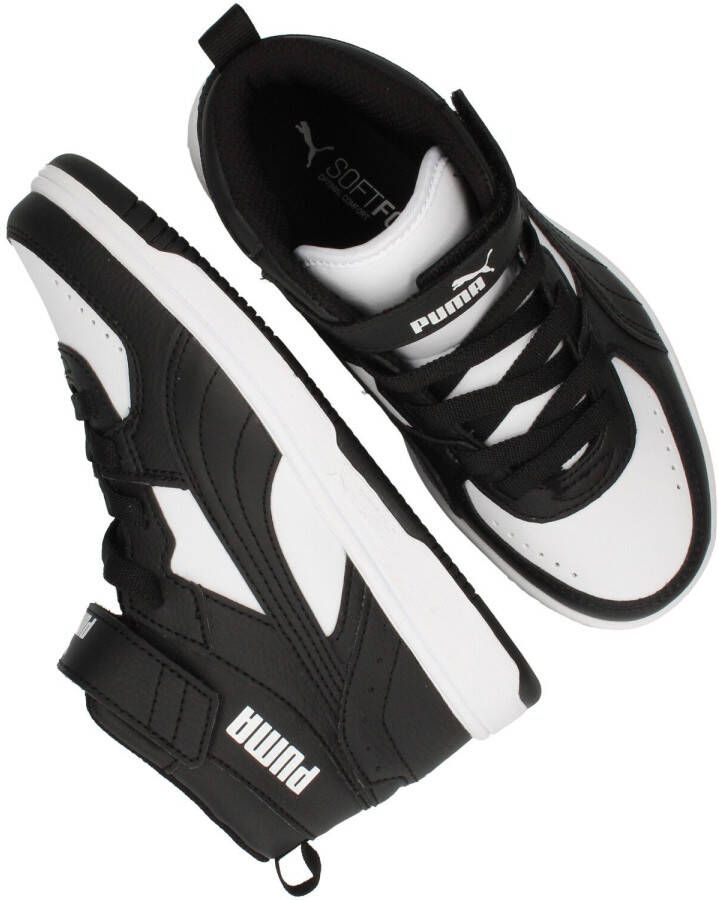 Puma Rebound Joy Halfhoge Sneaker Jongens Zwart/Wit