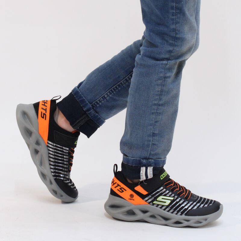 Skechers Klittenband Sneaker Jongens Zwart/Multi