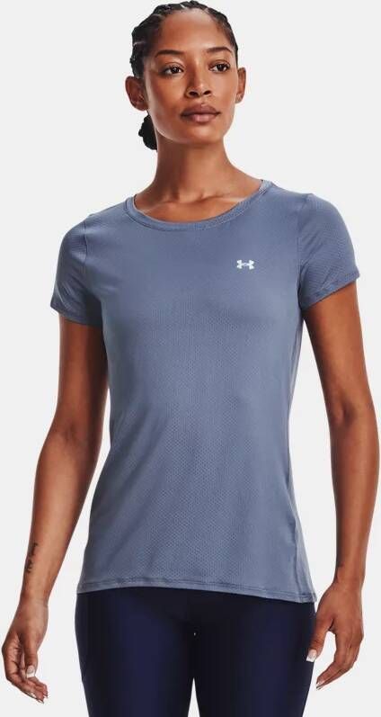 Under Armour Damesshirt HeatGear® Armour met korte mouwen Aurora Purper/Metalen Zilver